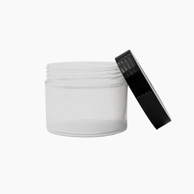SkinKindle™ 250 g Cosmetic Jar - Natural with Black Lid
